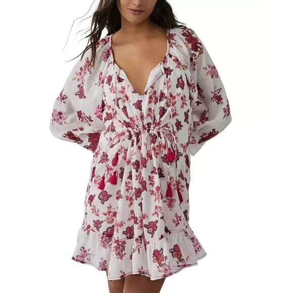 NEW Free People Camilla Mini Dress in Ivory Combo sz XSmall - Picture 1 of 5